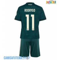 Camisa de time de futebol Real Madrid Rodrygo Goes #11 Replicas 2º Equipamento Infantil 2026-27 Manga Curta (+ Calças curtas)